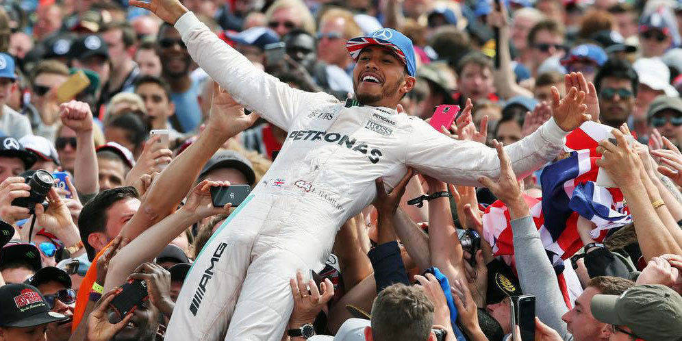 Menangi F1 GP Inggris, Hamilton Mulai Kejar Rosberg