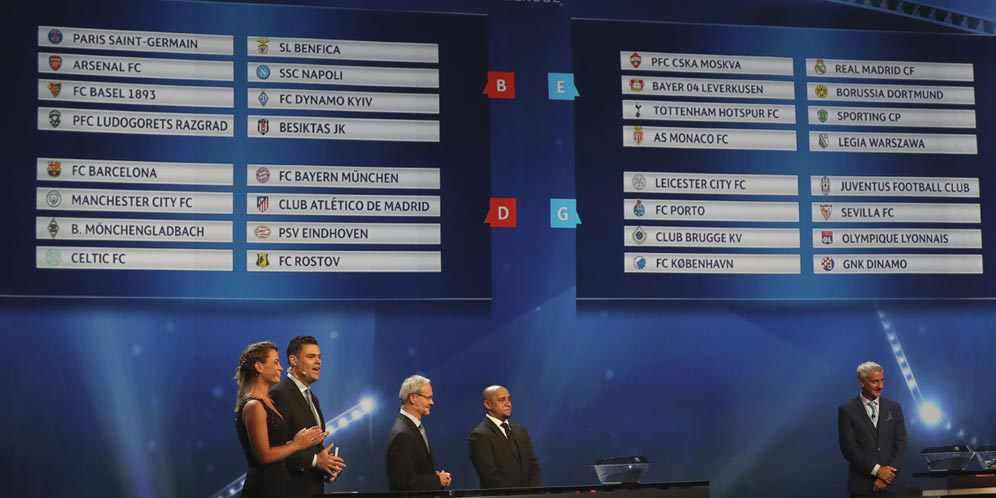 Jadwal Lengkap Fase Grup Liga Champions 2016-17