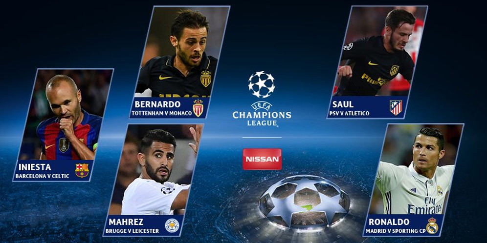 5 Gol Terbaik Liga Champions Matchday 1