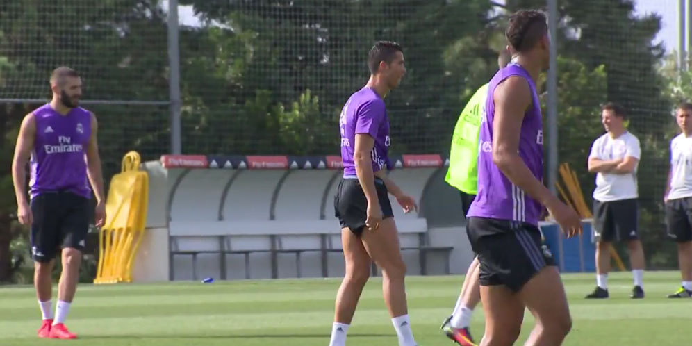 Video Kembalinya Ronaldo dan Benzema di Latihan Real Madrid