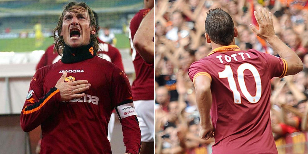 Dari Debut, Totti Cetak 17 Persen Gol-gol Roma