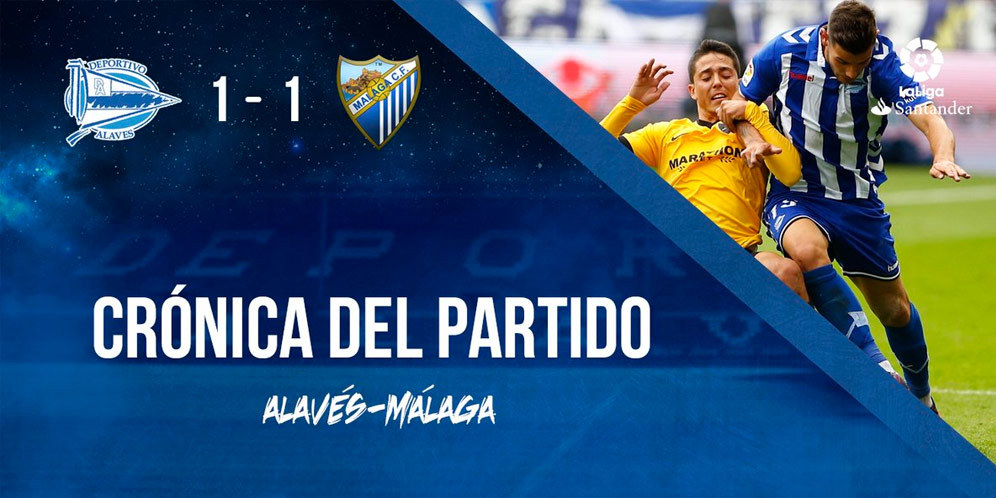 Highlights La Liga: Alaves 1-1 Malaga