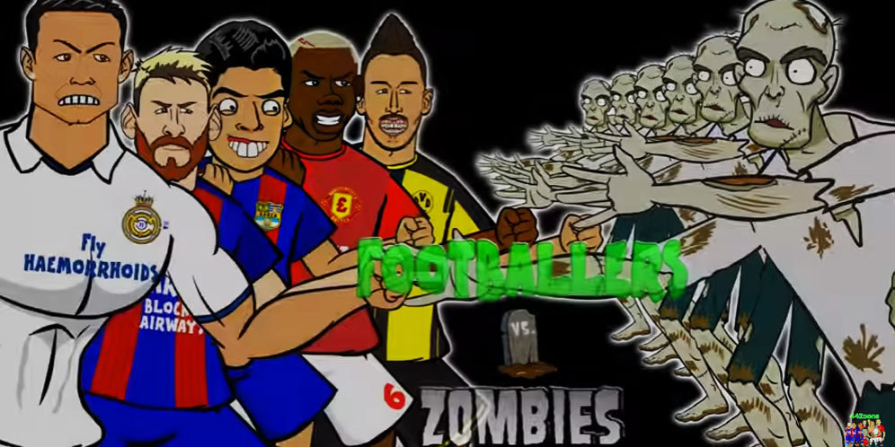 Aksi Trio MSN hingga Ronaldo di Parodi Halloween Super Kocak