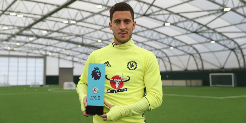 Hazard Terpilih Sebagai Player of the Month Bulan Oktober