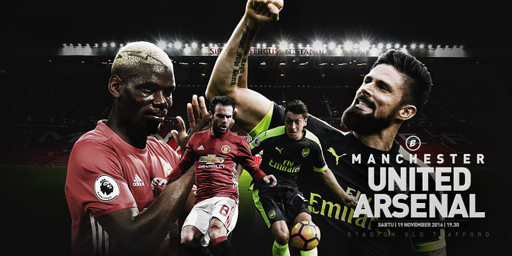 Prediksi Manchester United vs Arsenal 19 November 2016