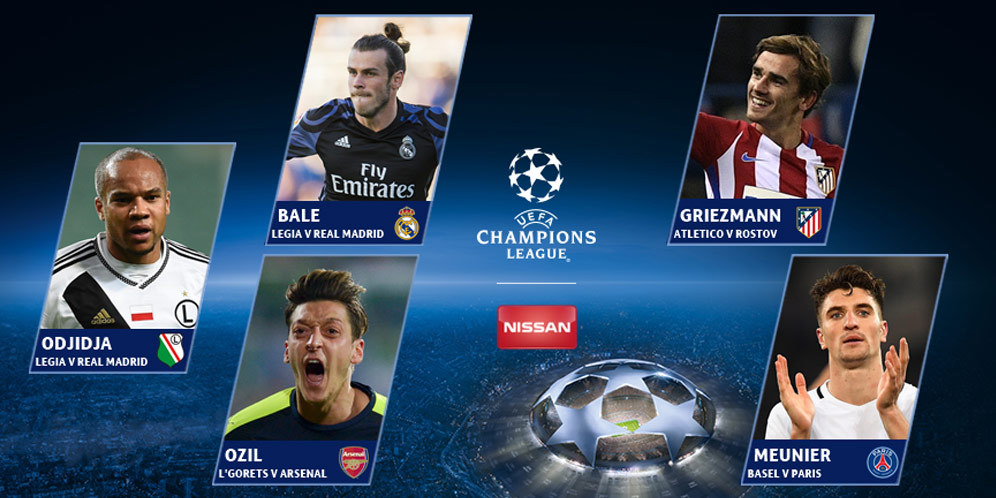 5 Gol Terbaik Liga Champions Matchday 4