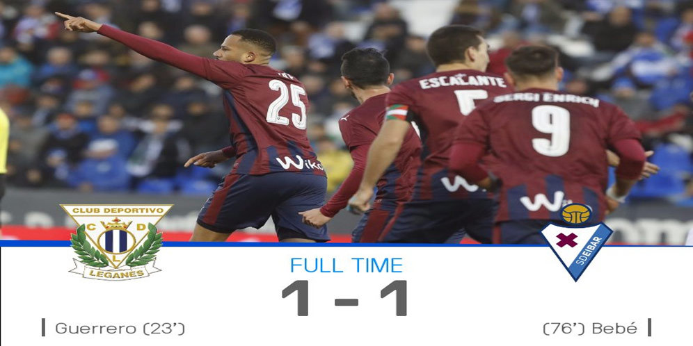 Highlights La Liga: Leganes 1-1 Eibar