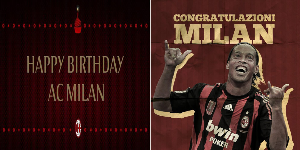 Selamat Ulang Tahun AC Milan Dari Pemain dan Para Mantan