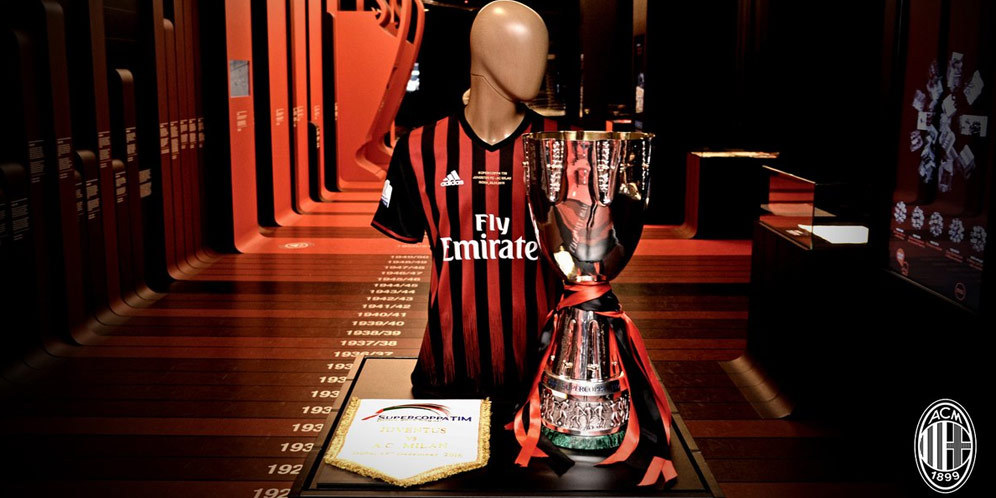 Trofi Supercoppa Sudah Terpajang di Museum Milan