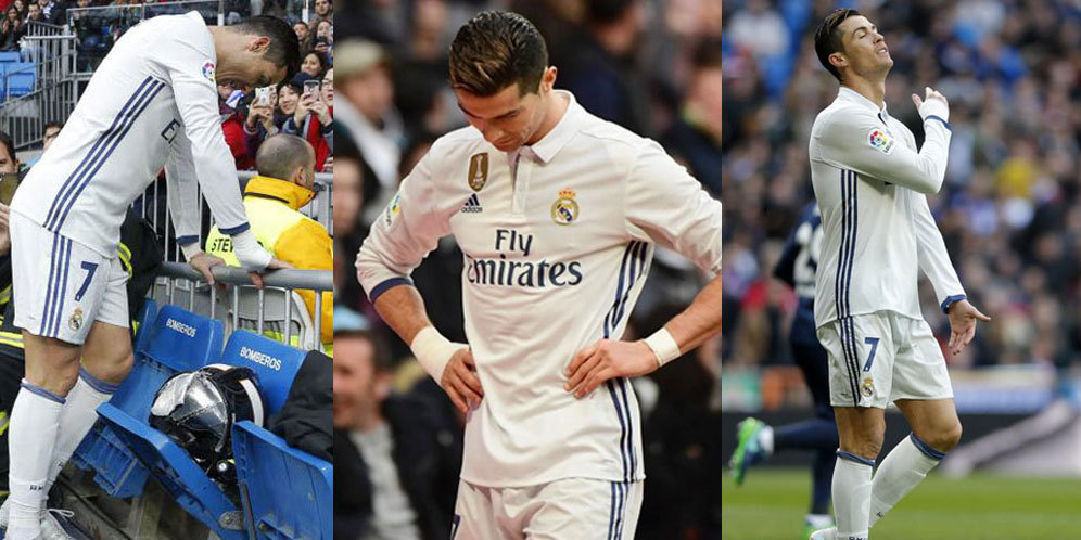 Galeri Foto: Frustasinya Cristiano Ronaldo vs Malaga