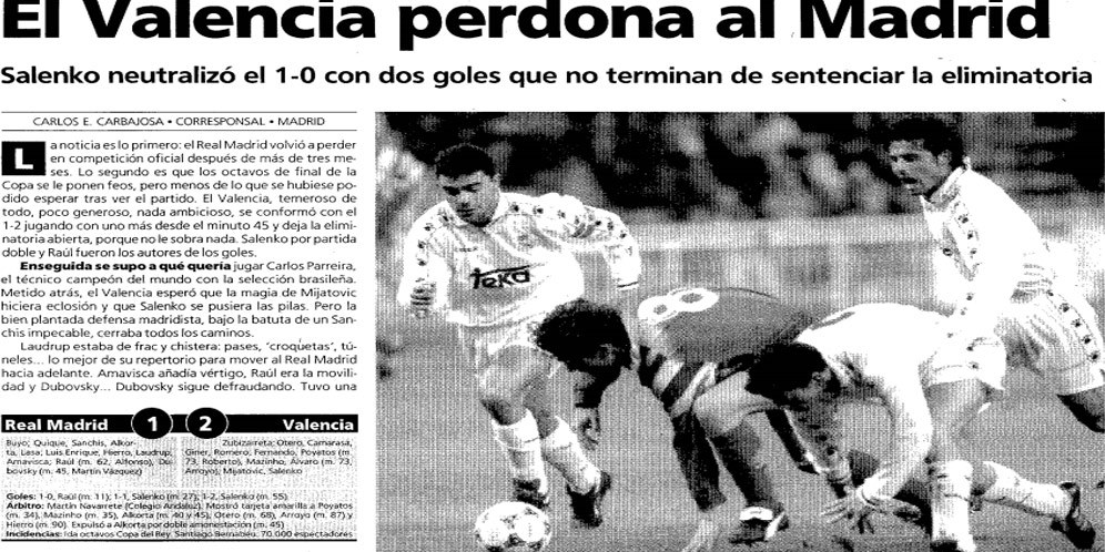 Madrid 1-2 dan Kandas: Valencia 1994/95