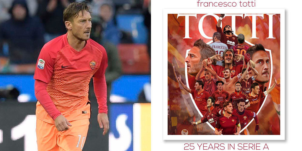 Francesco Totti 25 Tahun di Serie A