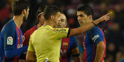 Suarez: Wasit Sudah Punya Niat Mengusir Saya