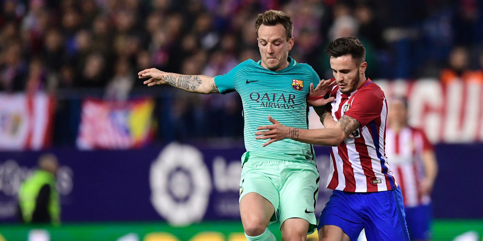 Ivan Rakitic saat melawan Atletico Madrid.
