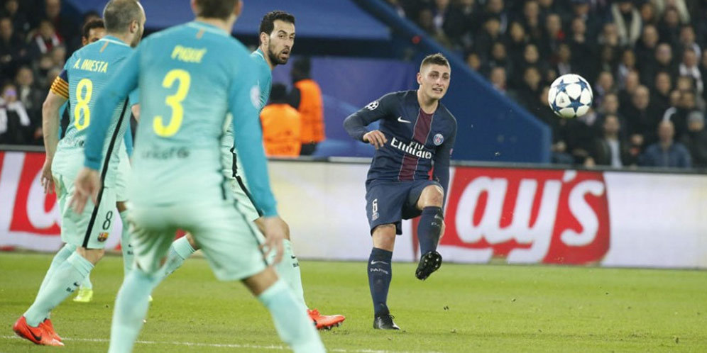 Bantai Barca, Verratti Puji Pelatih PSG