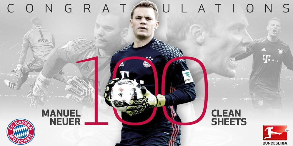 Manuel Neuer 100 Clean Sheet