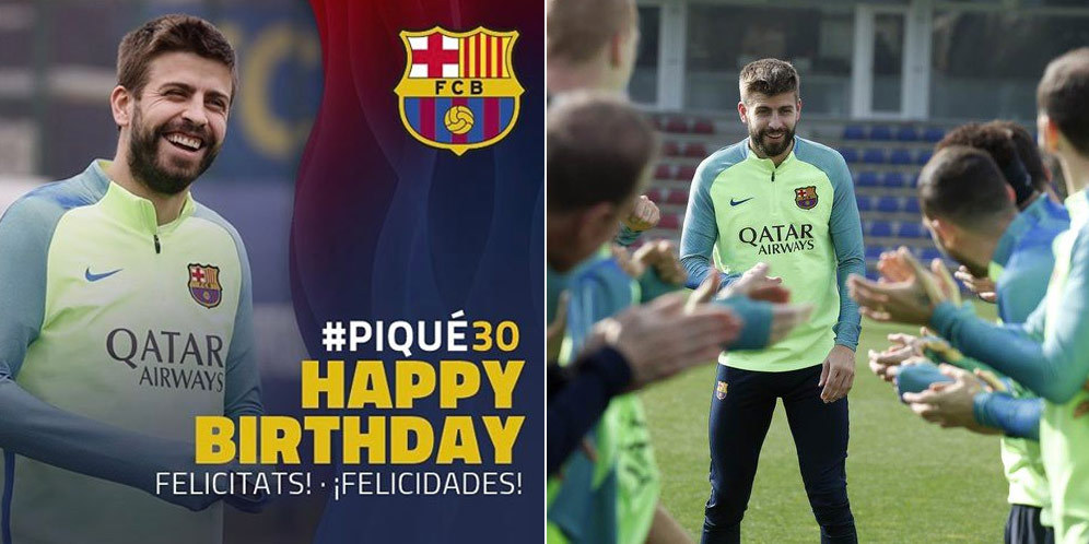 Latihan Barcelona Penuh Tawa di Hari Ultah Pique