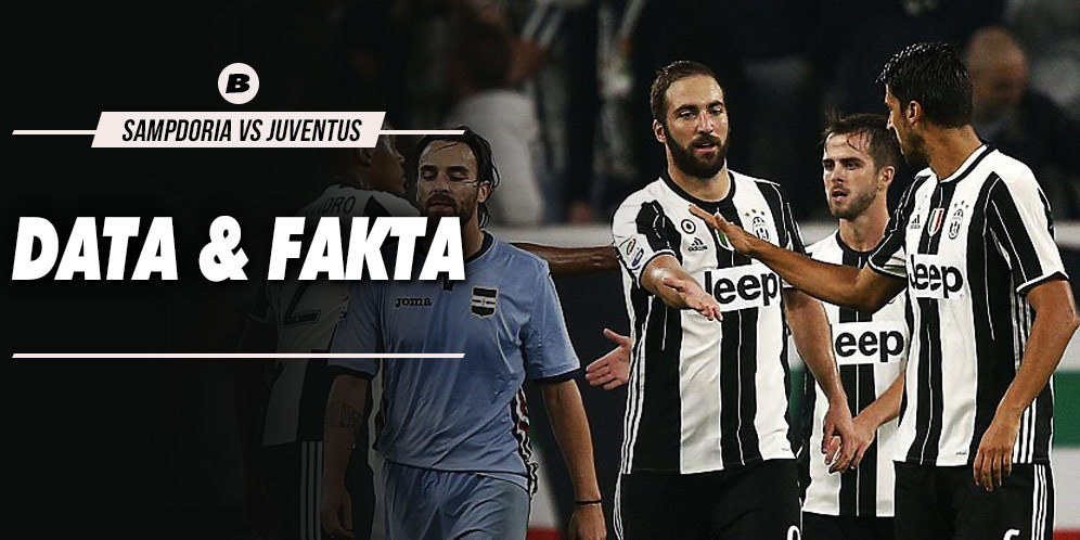 Data dan Fakta Serie A: Sampdoria vs Juventus