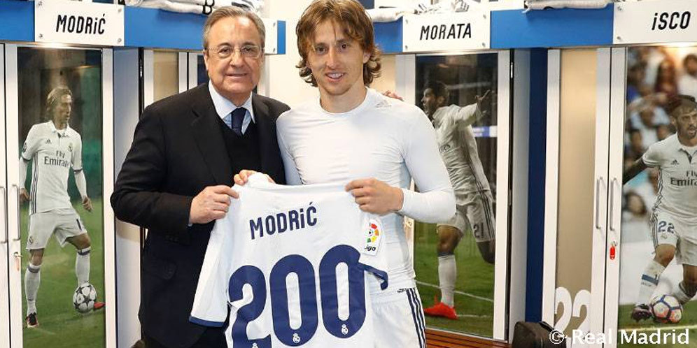 Modric 200 Laga Berseragam Madrid