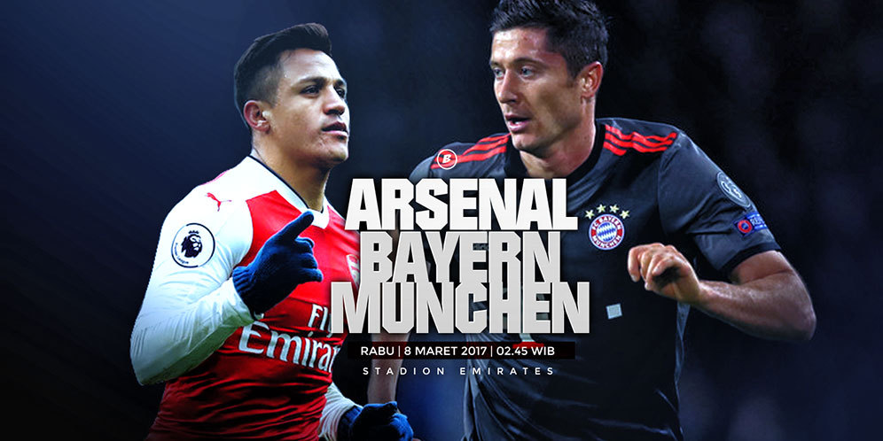 Prediksi Arsenal vs Bayern Munchen 8 Maret 2017