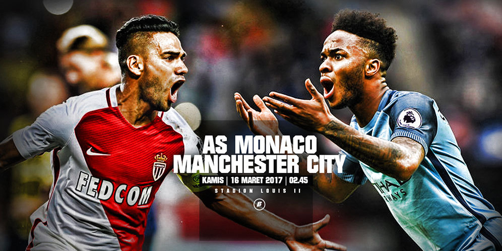 Prediksi AS Monaco vs Manchester City 16 Maret 2017