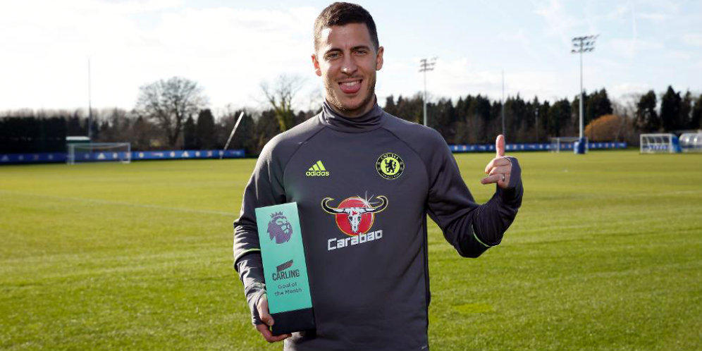 Gol Hazard ke Gawang Arsenal Terpilih Jadi Gol Terbaik Bulan Februari