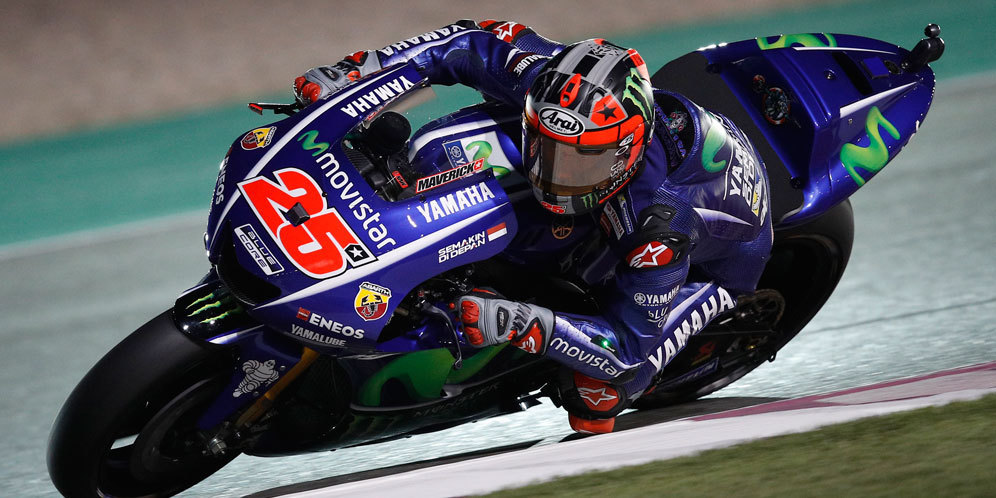 Race Ditunda Dua Kali, Maverick Vinales Menangi MotoGP Qatar