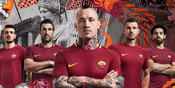 Detail Jersey Home AS Roma 2017-18