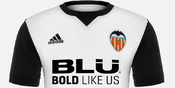 Detail Jersey Home Valencia 2017-18