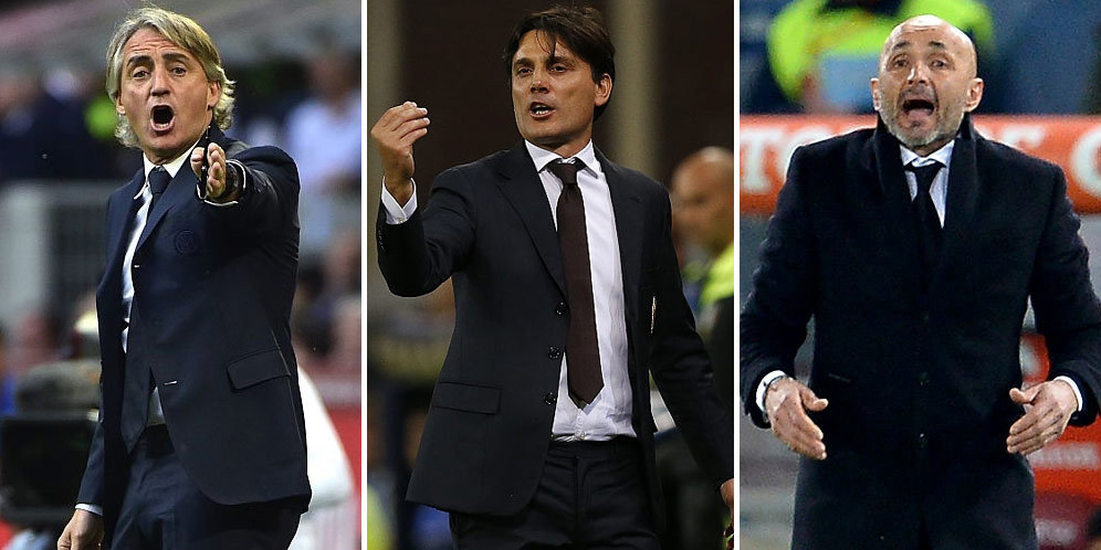 Mancini ke Milan, Montella ke Roma, Spalletti ke Inter