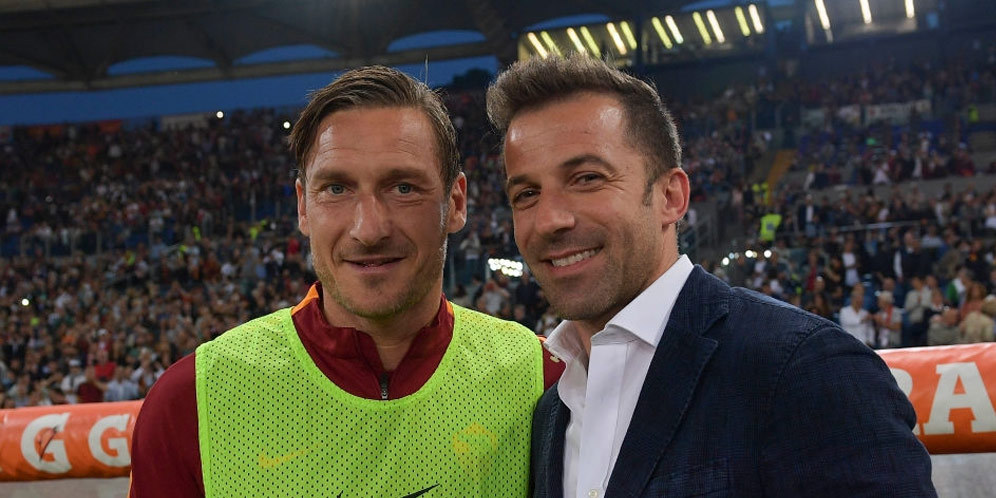 Totti dan Del Piero di Stadio Olimpico