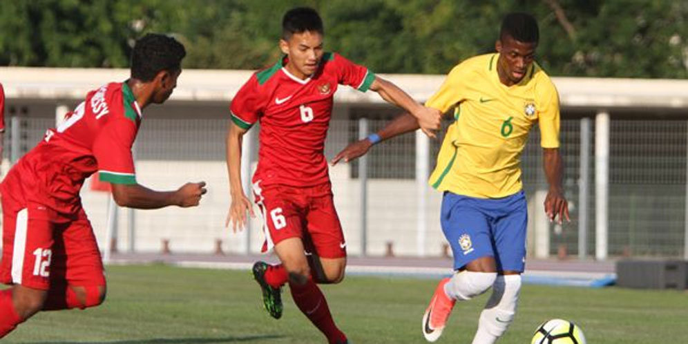 Tampil Menjanjikan, Indonesia Hanya Kalah Tipis 0-1 Atas Brasil