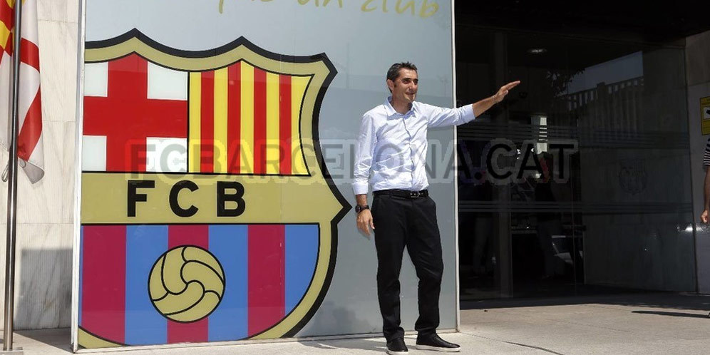 Galeri: Valverde Tiba di Barcelona
