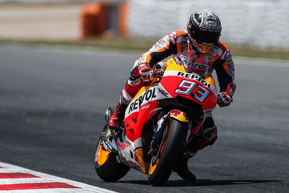 Marc Marquez Pimpin Uji Coba MotoGP Catalunya
