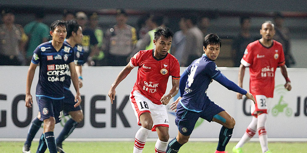 Muhammad Hargianto di laga Persija Jakarta vs Arema FC
