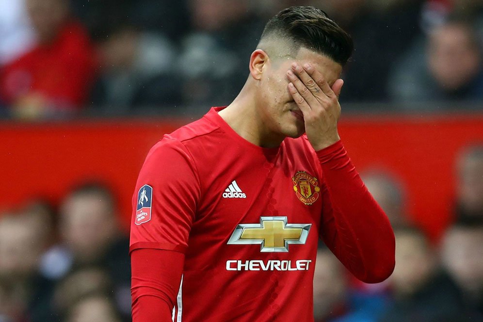 Marcos Rojo di Balik Kegagalan MU Kalahkan Liverpool