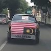 Pembalasan Insiden SEA Games, Mobil di Solo Pamer Bendera Malaysia Terbalik