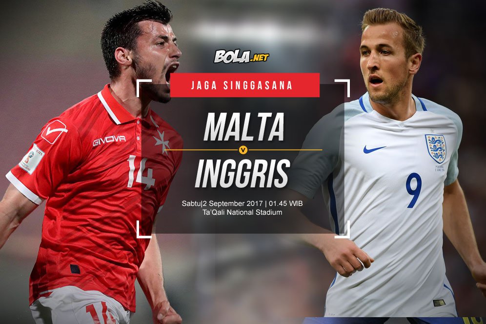 Prediksi Malta vs Inggris 2 September 2017