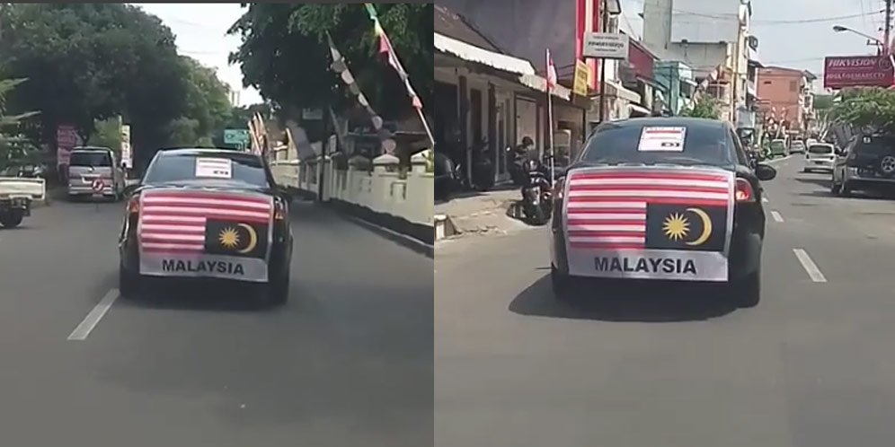 Pembalasan Insiden SEA Games, Mobil di Solo Pamer Bendera Malaysia Terbalik