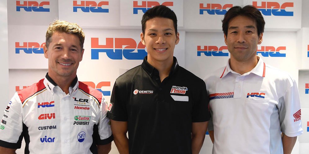Lucio Cecchinello, Takaaki Nakagami dan Tetsuhiro Kuwata. (c) LCR Honda