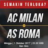 Prediksi AC Milan vs AS Roma 1 Oktober 2017