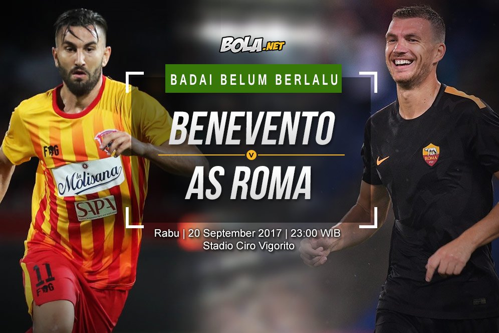 Prediksi Benevento vs AS Roma 20 September 2017