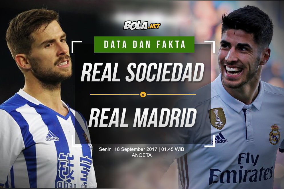 Data dan Fakta La Liga: Real Sociedad vs Real Madrid