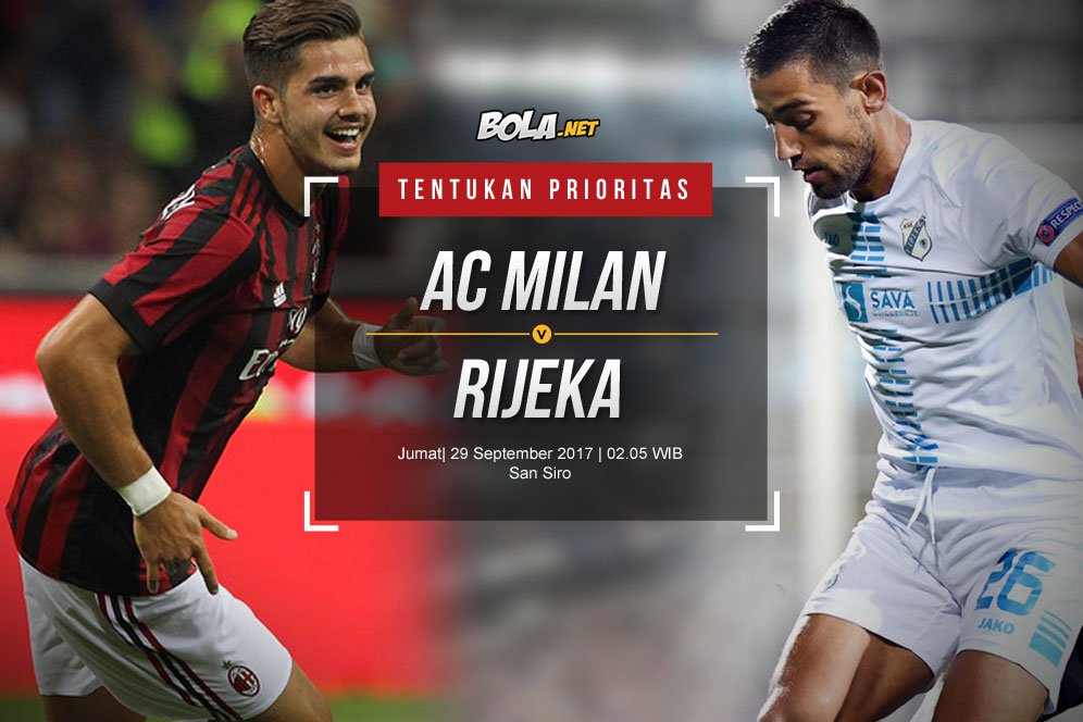 Prediksi AC Milan vs Rijeka 29 September 2017