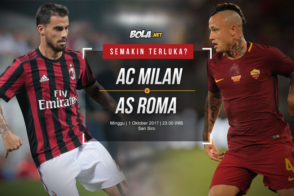 Prediksi AC Milan vs AS Roma 1 Oktober 2017