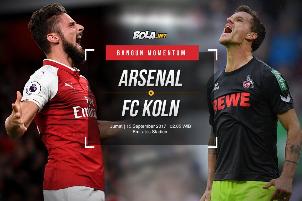 Prediksi Arsenal vs FC Koln 15 September 2017