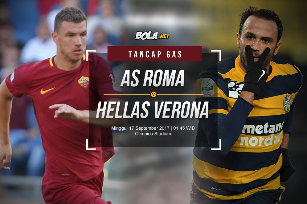 Prediksi AS Roma vs Hellas Verona 17 September 2017