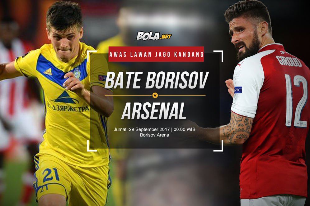 Prediksi BATE Borisov vs Arsenal 29 September 2017