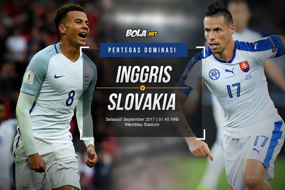 Prediksi Inggris vs Slovakia 5 September 2017