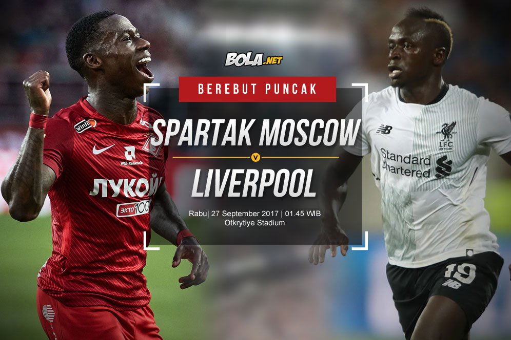 Prediksi Spartak Moscow vs Liverpool 27 September 2017